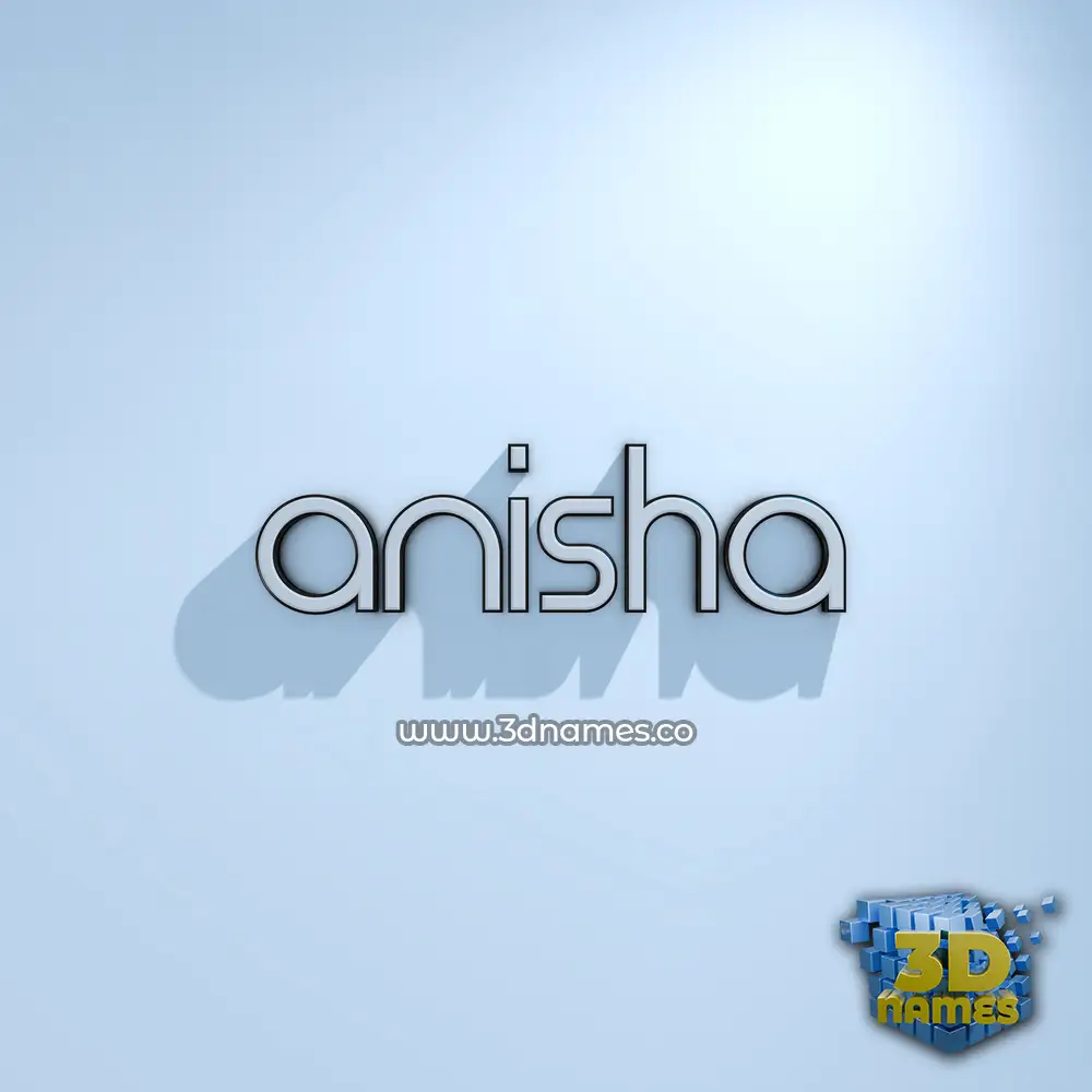 anisha in White Logo Cold style - 3D name wallpaper