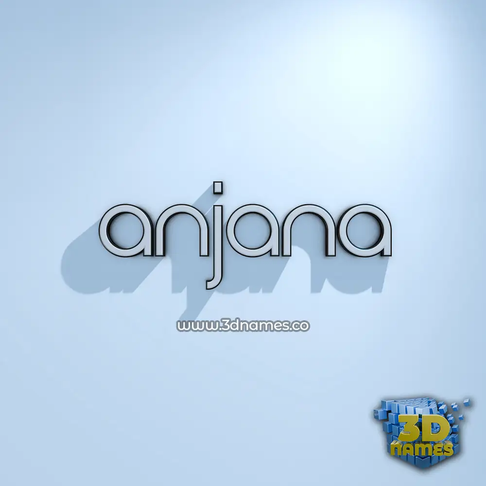 anjana in White Logo Cold style - 3D name wallpaper