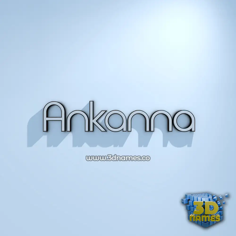ankanna in White Logo Cold style - 3D name wallpaper