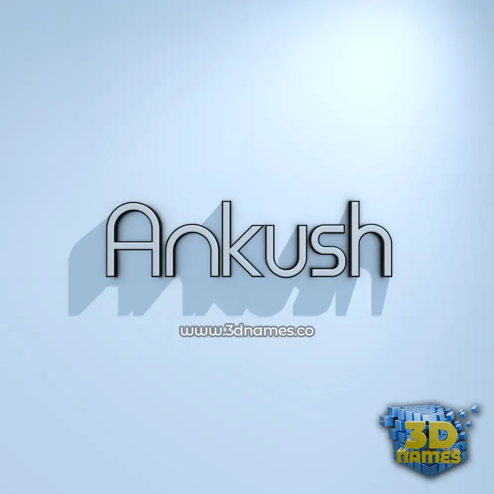 ankush in White Logo Cold style - 3D name wallpaper