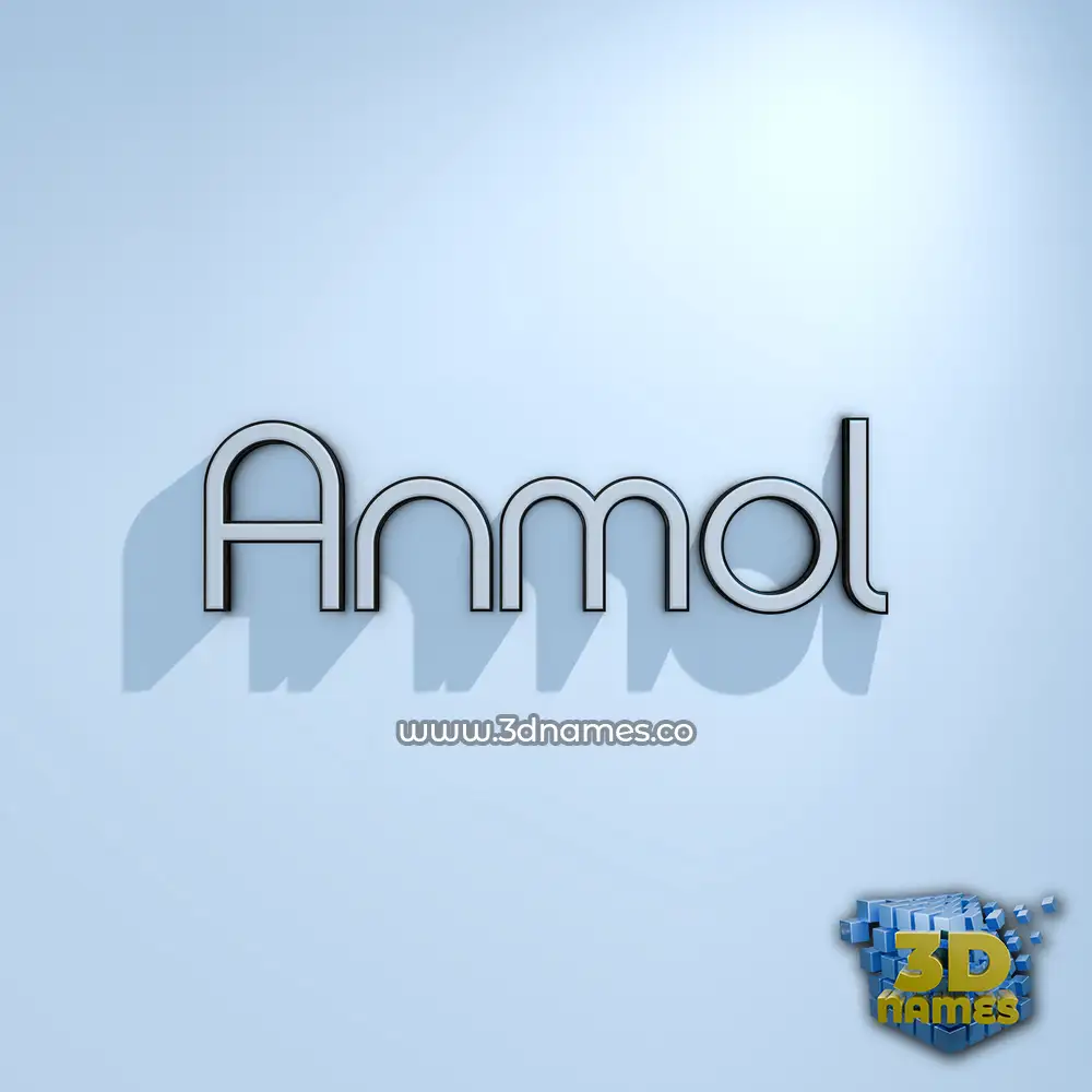 anmol in White Logo Cold style - 3D name wallpaper