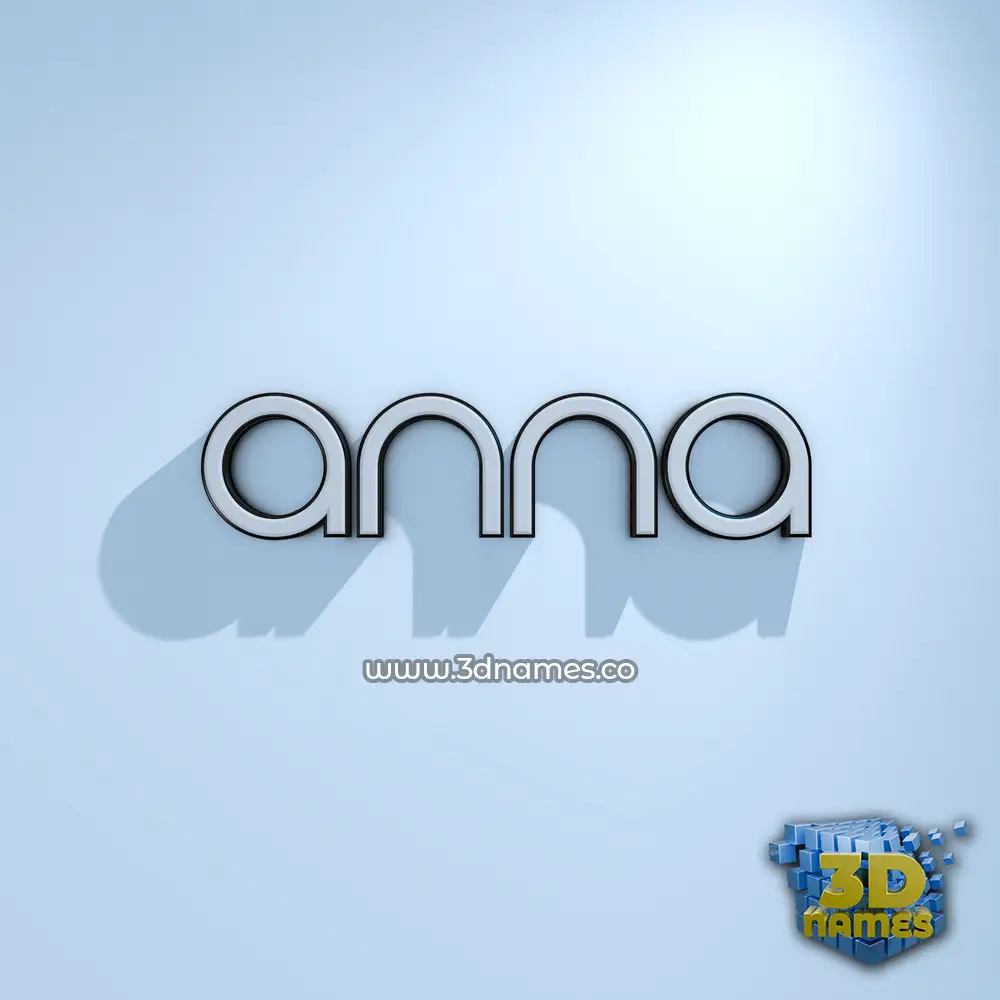 anna in White Logo Cold style - 3D name wallpaper