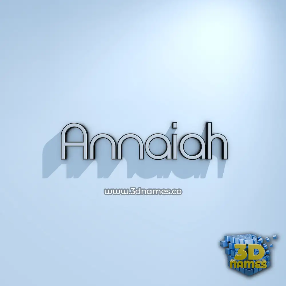 annaiah in White Logo Cold style - 3D name wallpaper