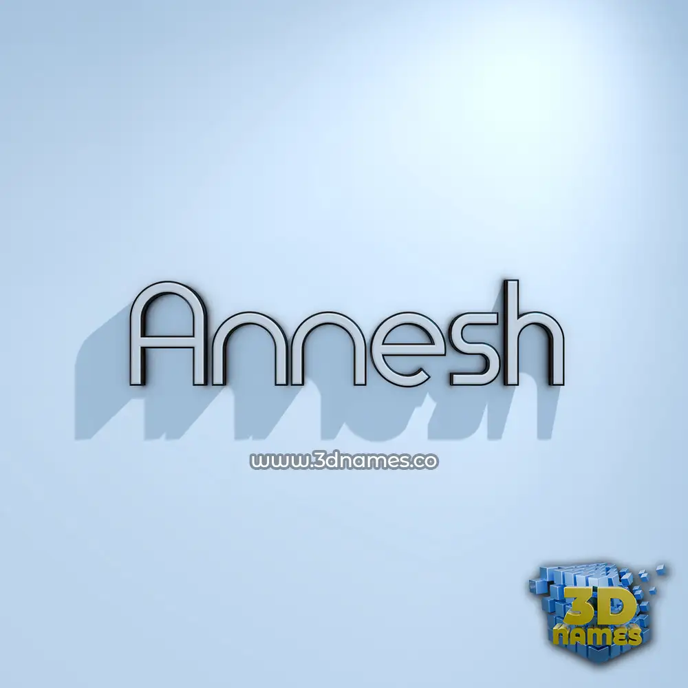 annesh in White Logo Cold style - 3D name wallpaper