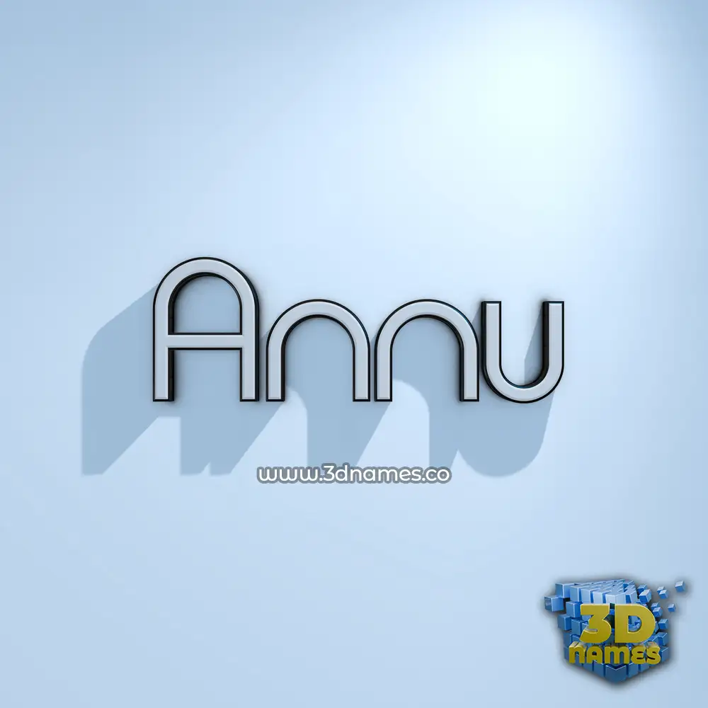 annu in White Logo Cold style - 3D name wallpaper