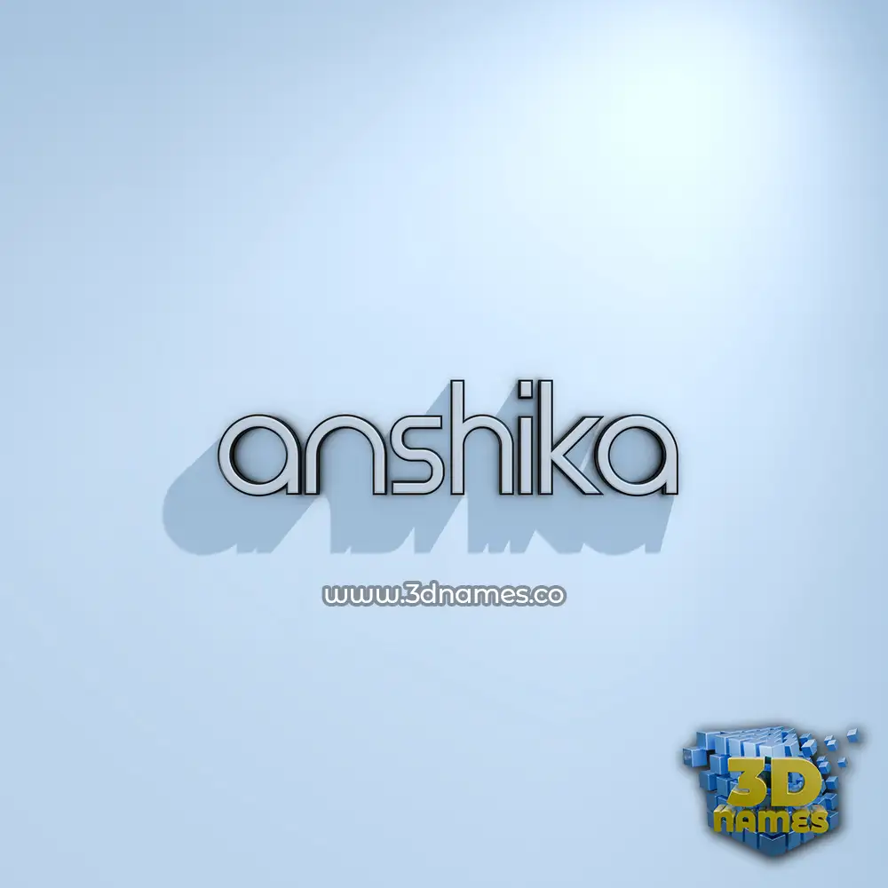 anshika in White Logo Cold style - 3D name wallpaper
