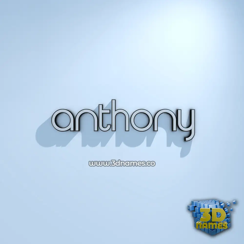 anthony in White Logo Cold style - 3D name wallpaper