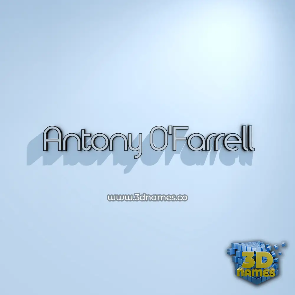 antony o'farrell in White Logo Cold style - 3D name wallpaper