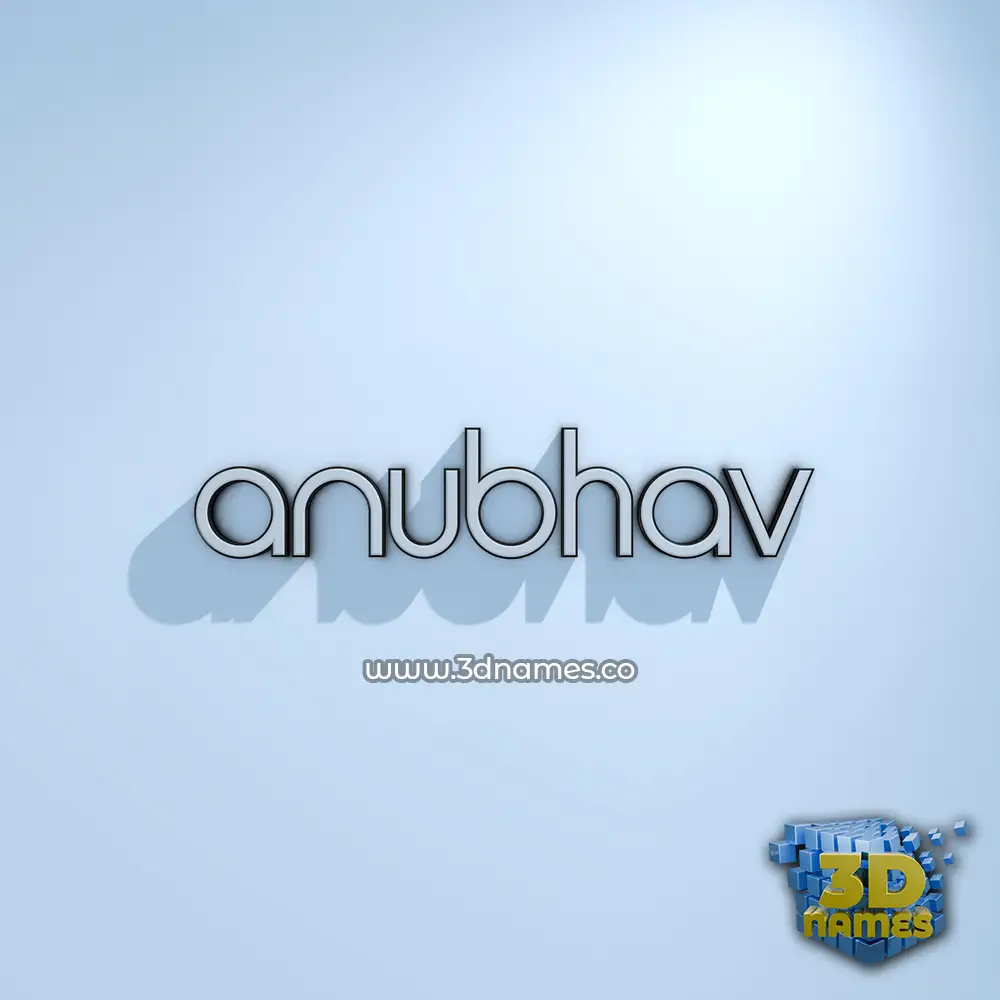 anubhav in White Logo Cold style - 3D name wallpaper