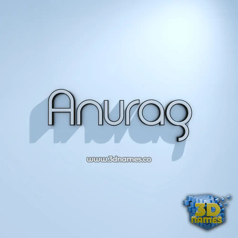 anurag in White Logo Cold style - 3D name wallpaper