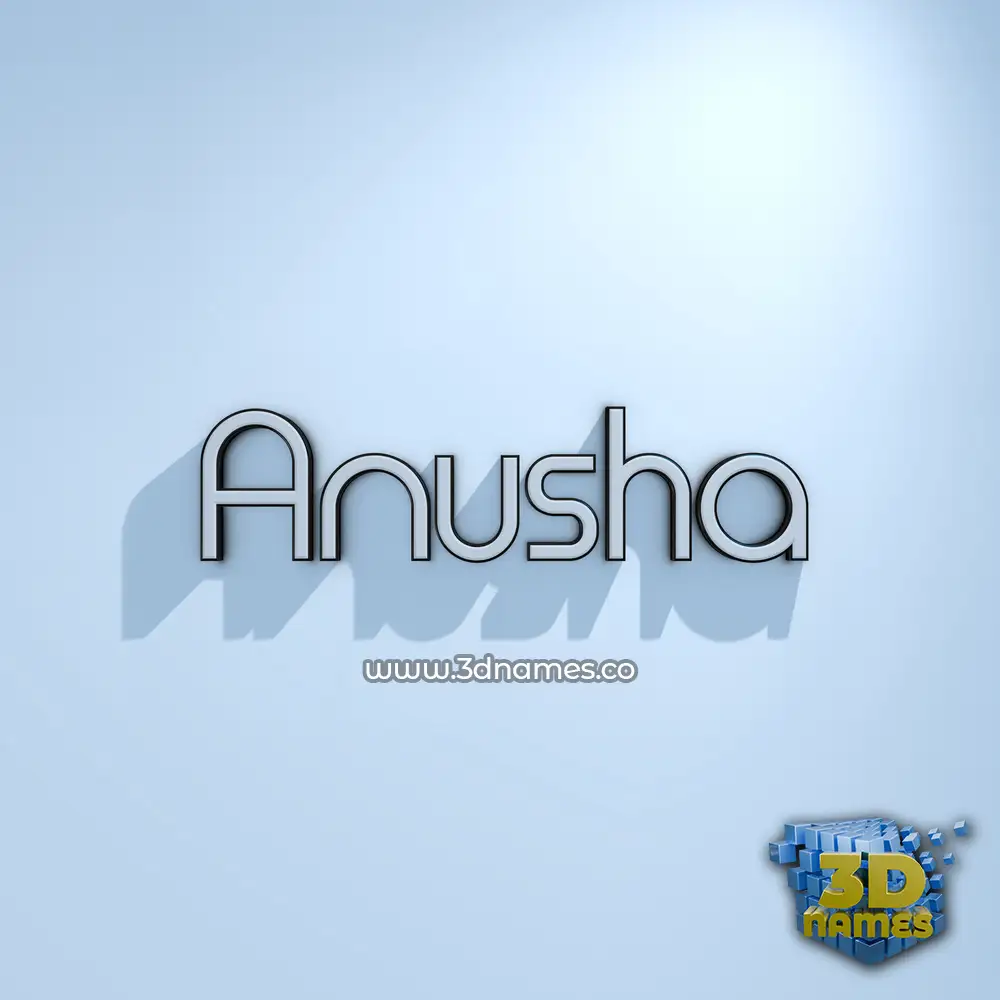 anusha in White Logo Cold style - 3D name wallpaper