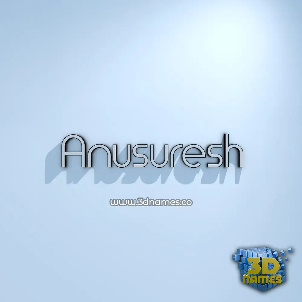 anusuresh in White Logo Cold style - 3D name wallpaper