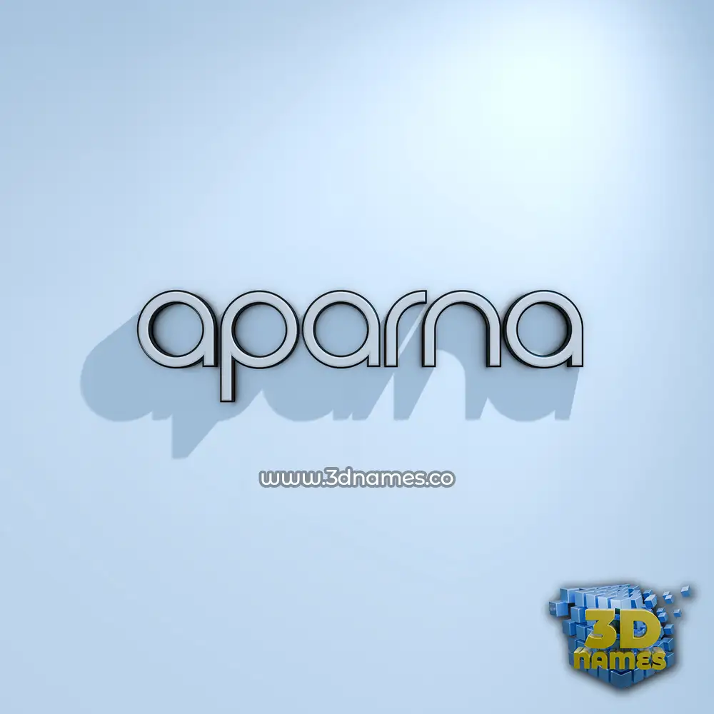 aparna in White Logo Cold style - 3D name wallpaper