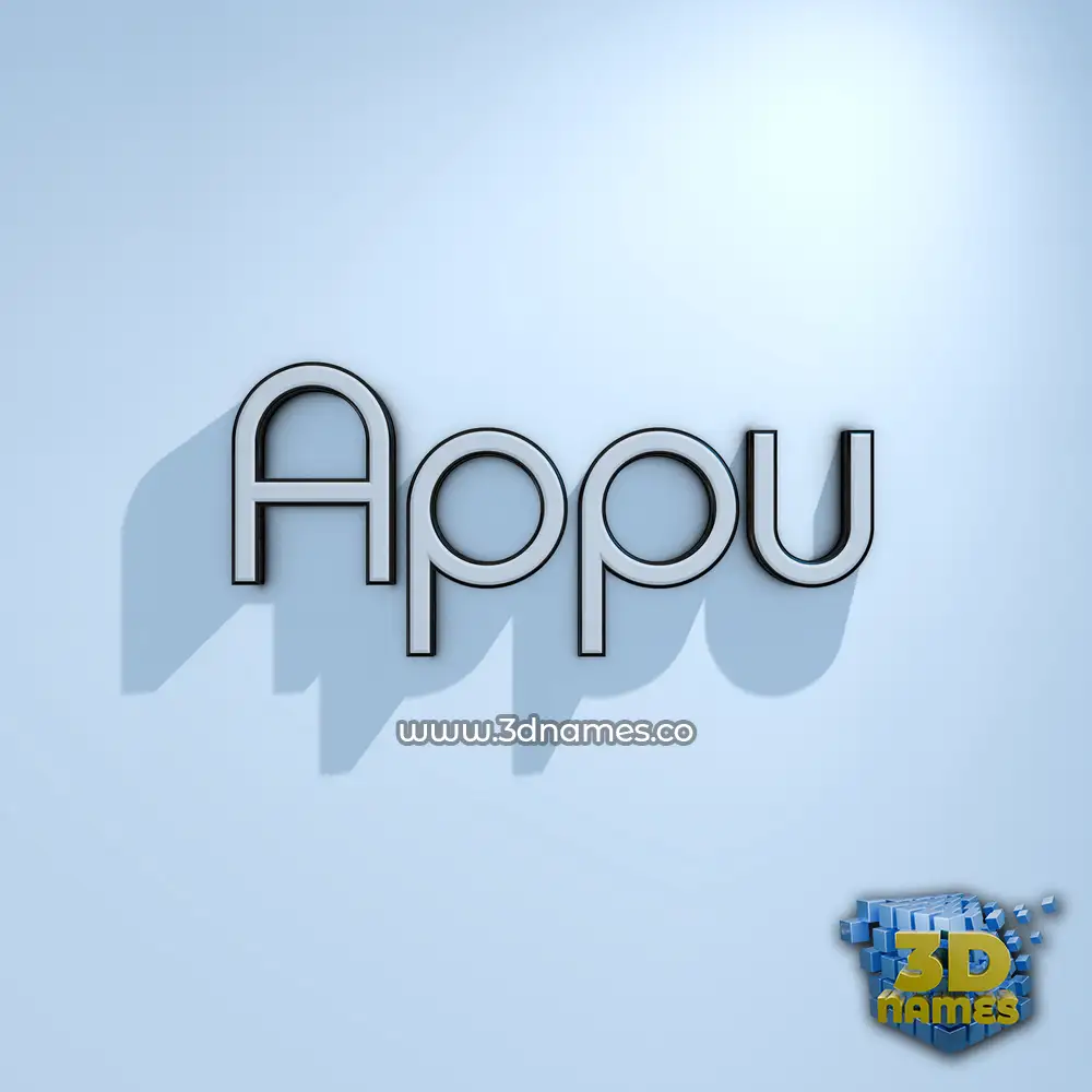 appu in White Logo Cold style - 3D name wallpaper