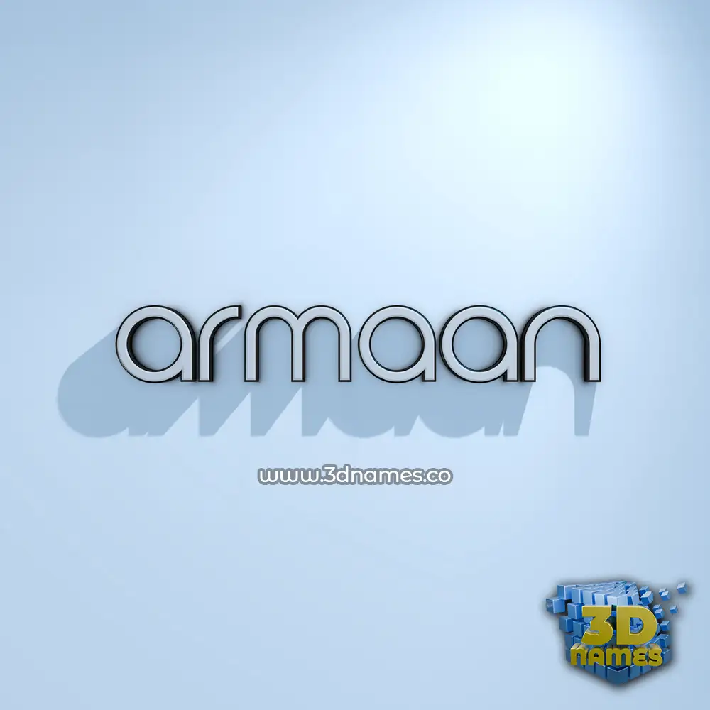 armaan in White Logo Cold style - 3D name wallpaper