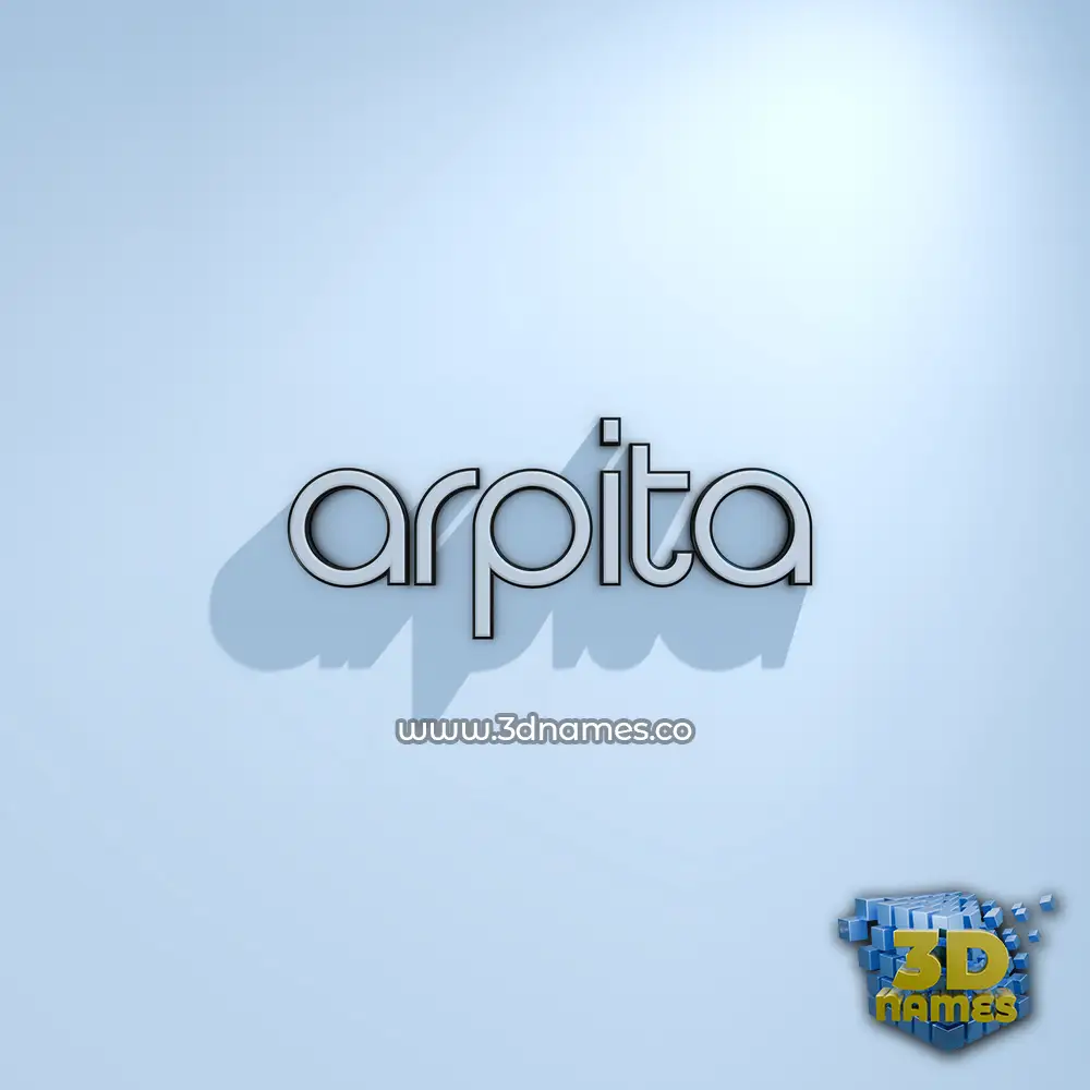 arpita in White Logo Cold style - 3D name wallpaper