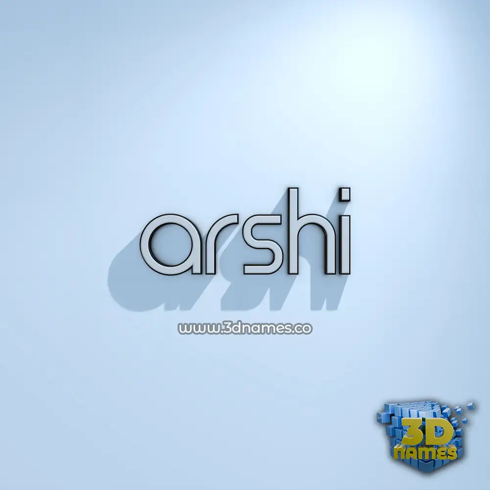 arshi in White Logo Cold style - 3D name wallpaper