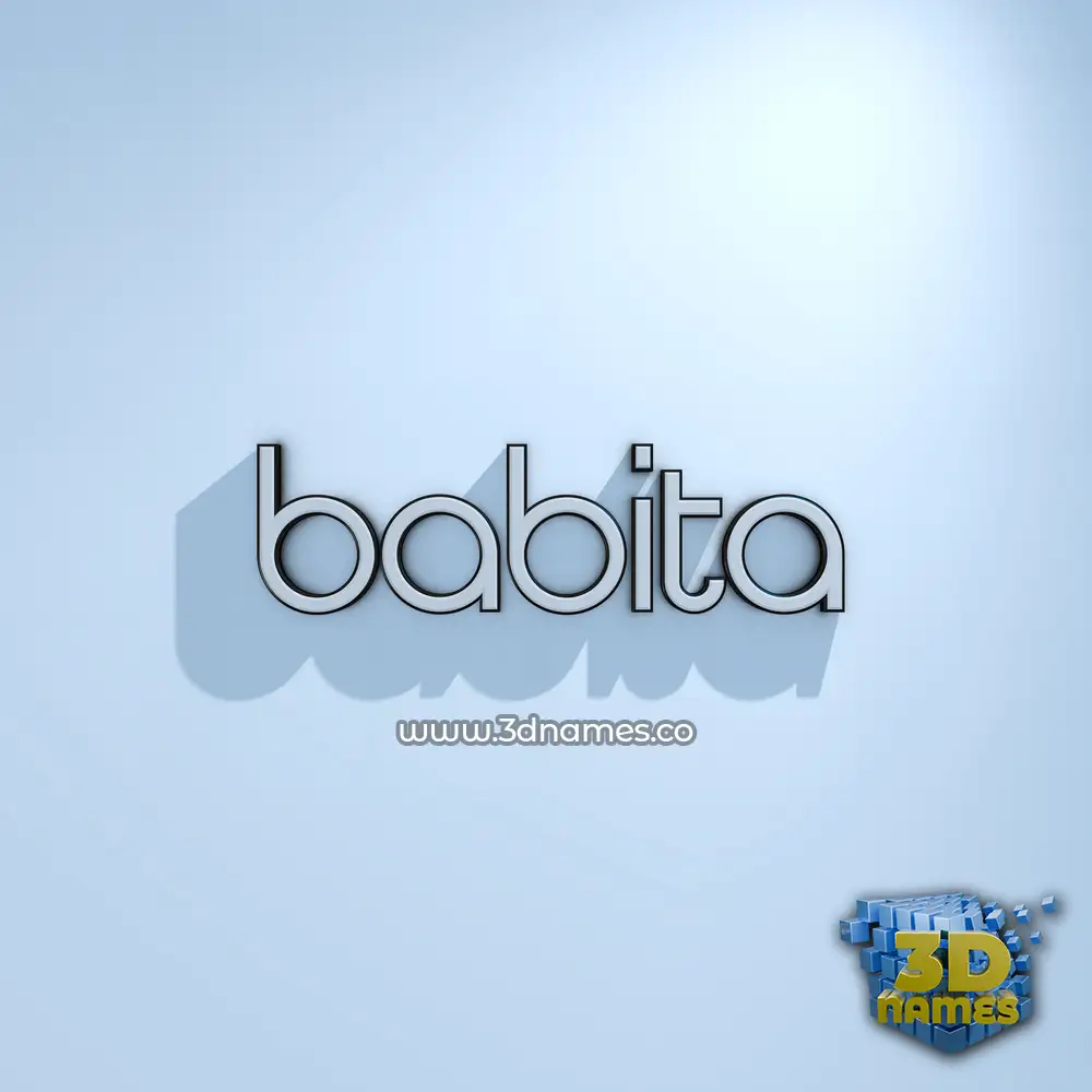 babita in White Logo Cold style - 3D name wallpaper