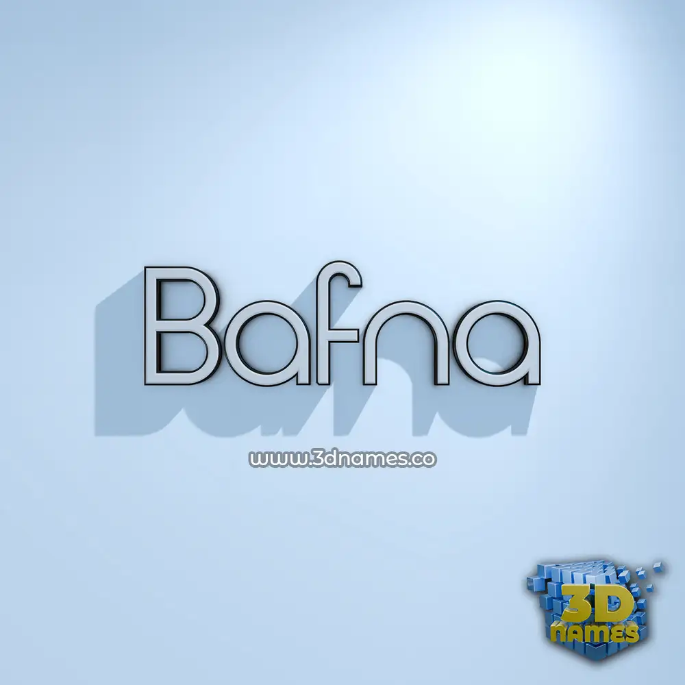 bafna in White Logo Cold style - 3D name wallpaper
