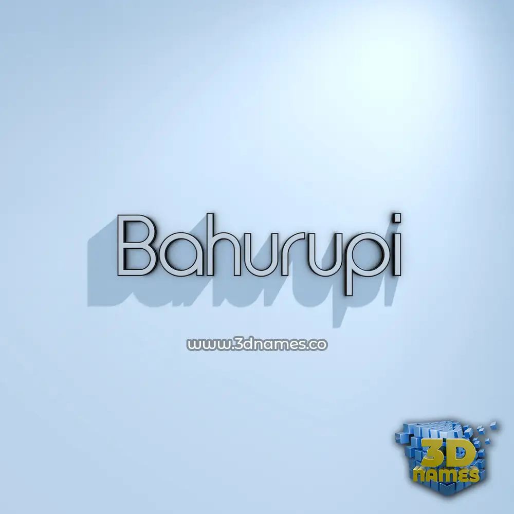 bahurupi in White Logo Cold style - 3D name wallpaper