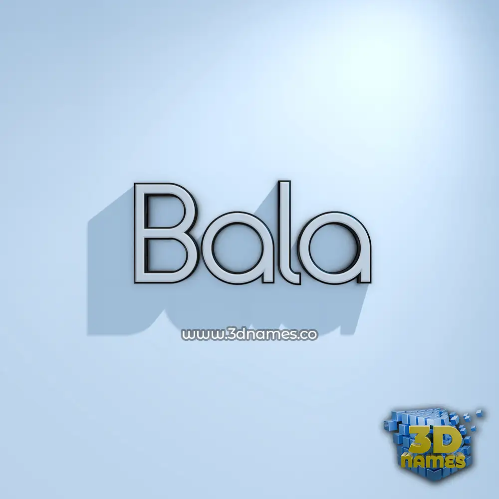 bala in White Logo Cold style - 3D name wallpaper