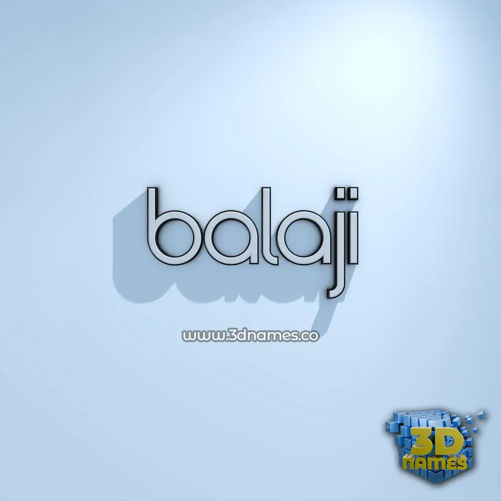 balaji in White Logo Cold style - 3D name wallpaper