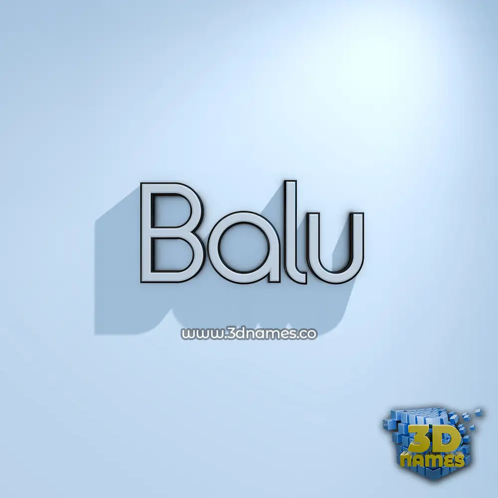 balu in White Logo Cold style - 3D name wallpaper