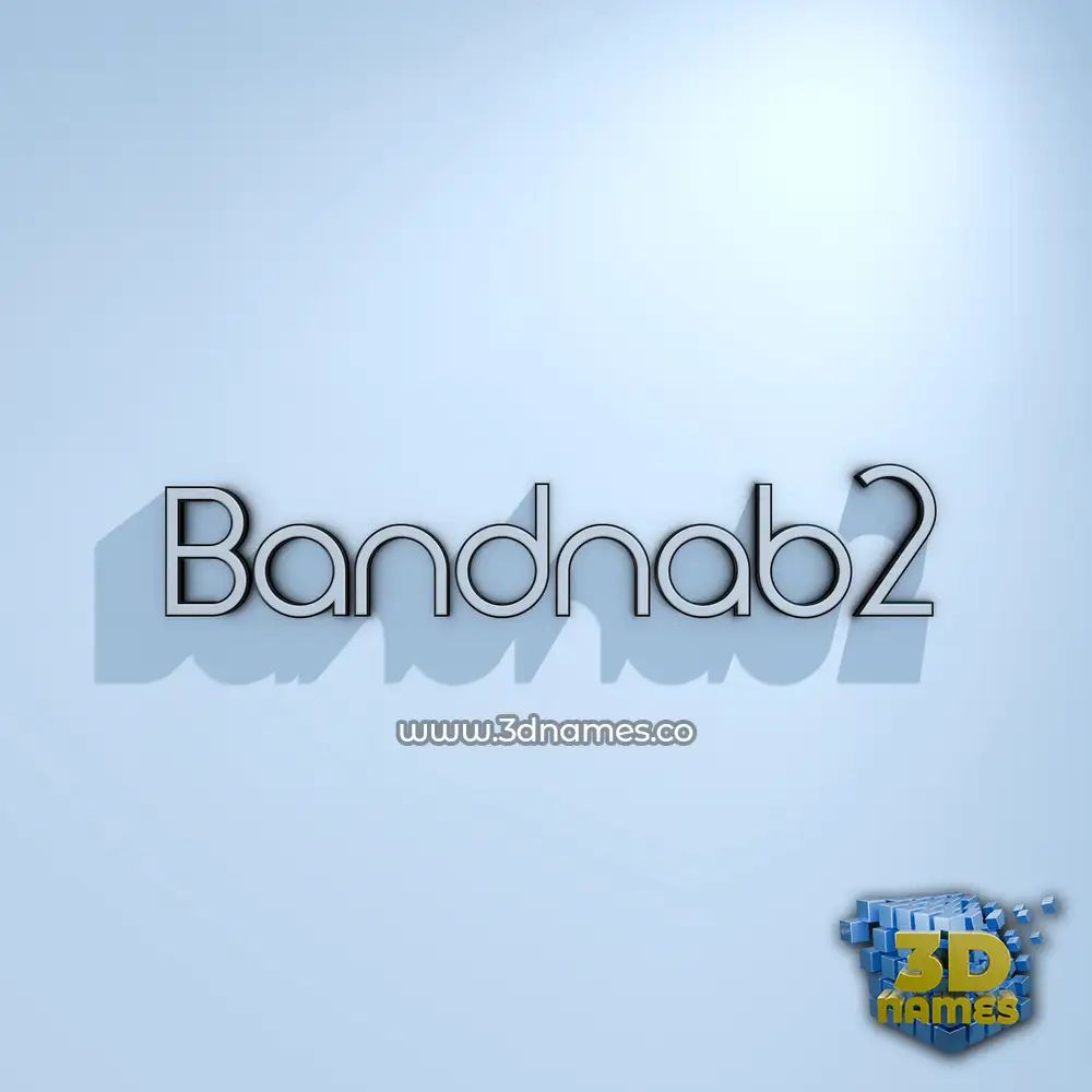 bandnab2 in White Logo Cold style - 3D name wallpaper