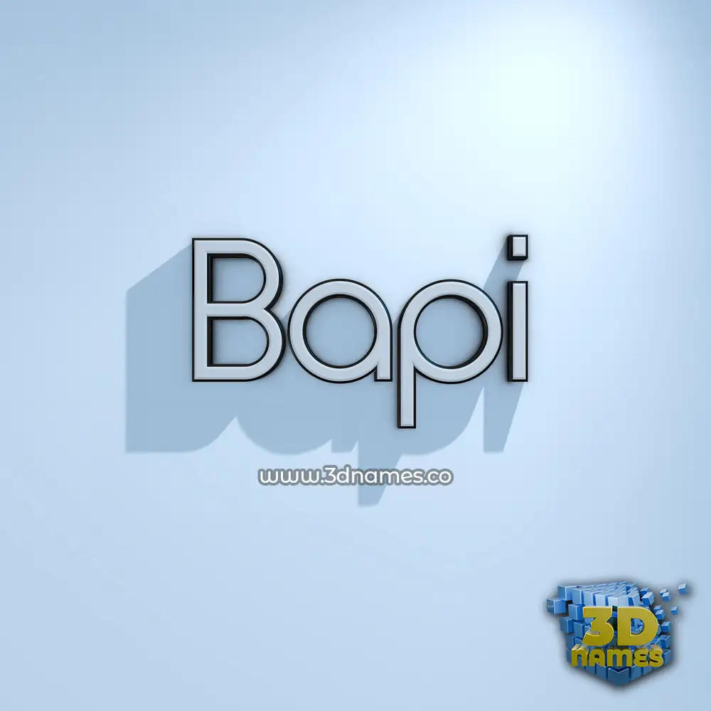 bapi in White Logo Cold style - 3D name wallpaper