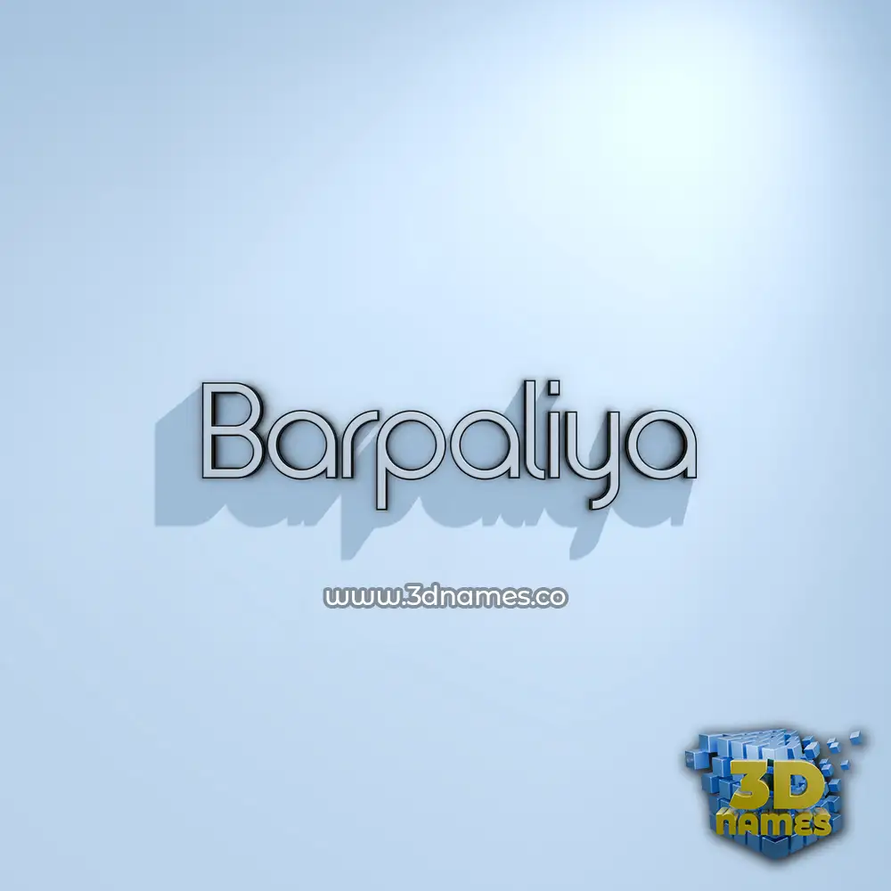 barpaliya in White Logo Cold style - 3D name wallpaper