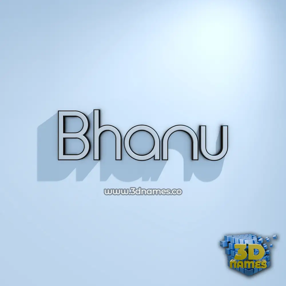 bhanu in White Logo Cold style - 3D name wallpaper