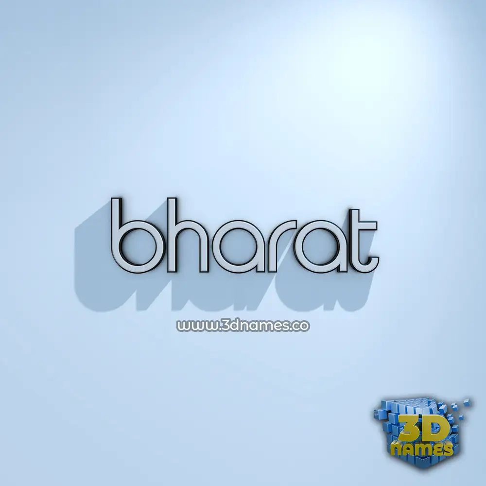 bharat in White Logo Cold style - 3D name wallpaper