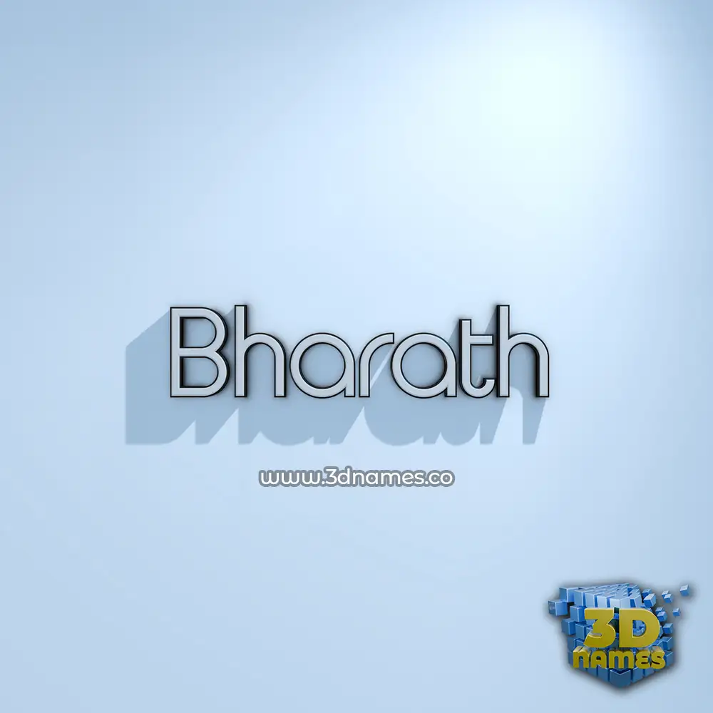 bharath in White Logo Cold style - 3D name wallpaper