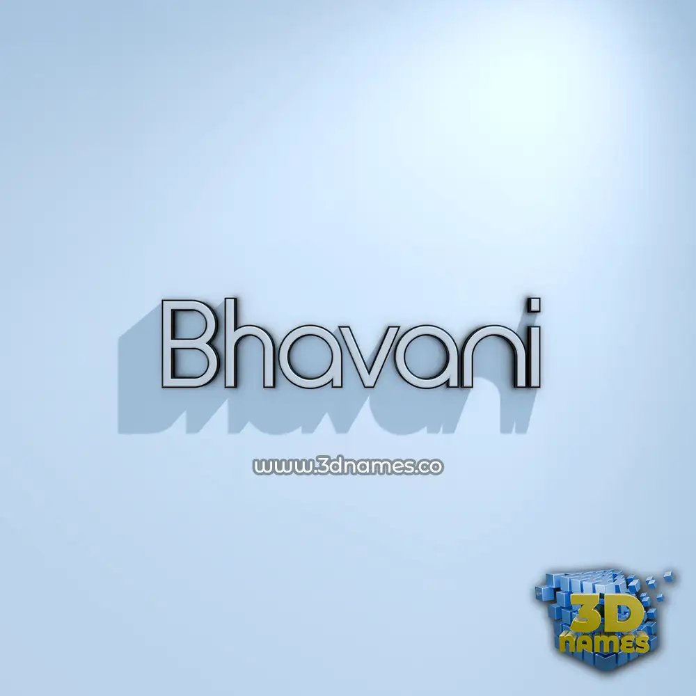 bhavani in White Logo Cold style - 3D name wallpaper