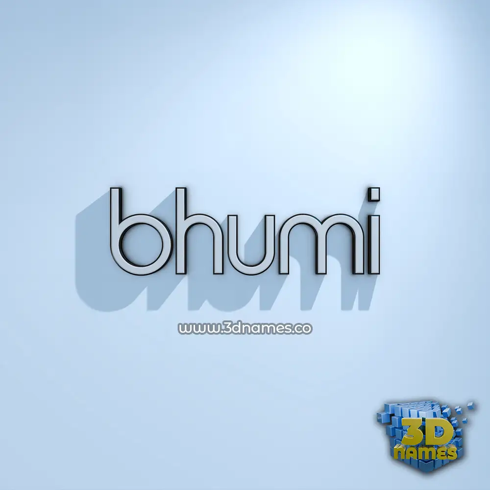 bhumi in White Logo Cold style - 3D name wallpaper