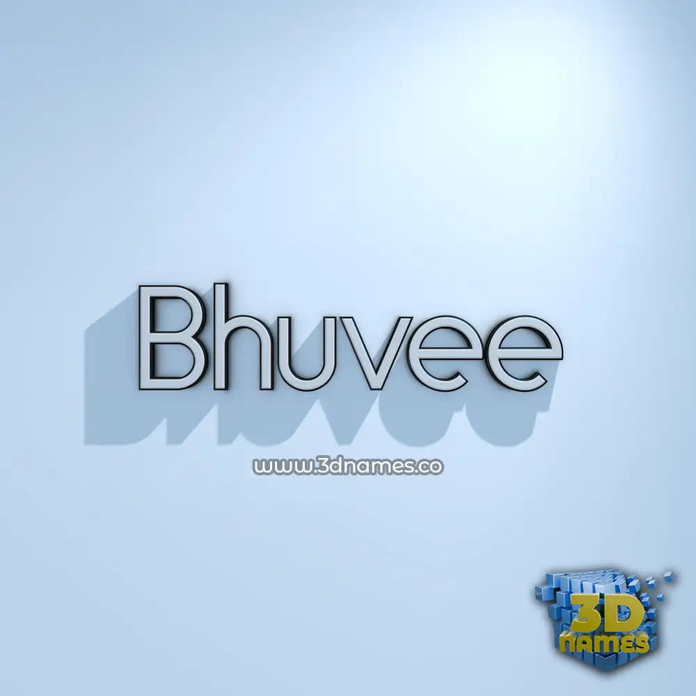 bhuvee in White Logo Cold style - 3D name wallpaper