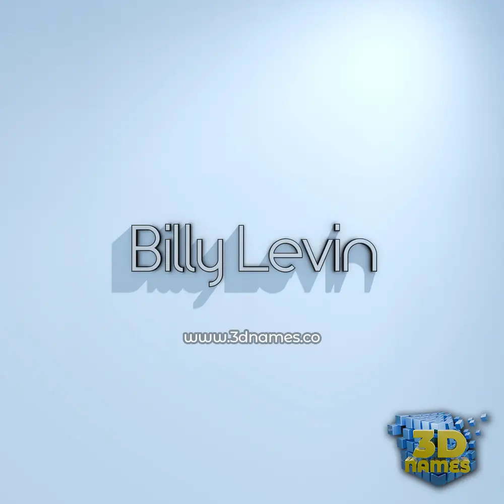 billy levin in White Logo Cold style - 3D name wallpaper