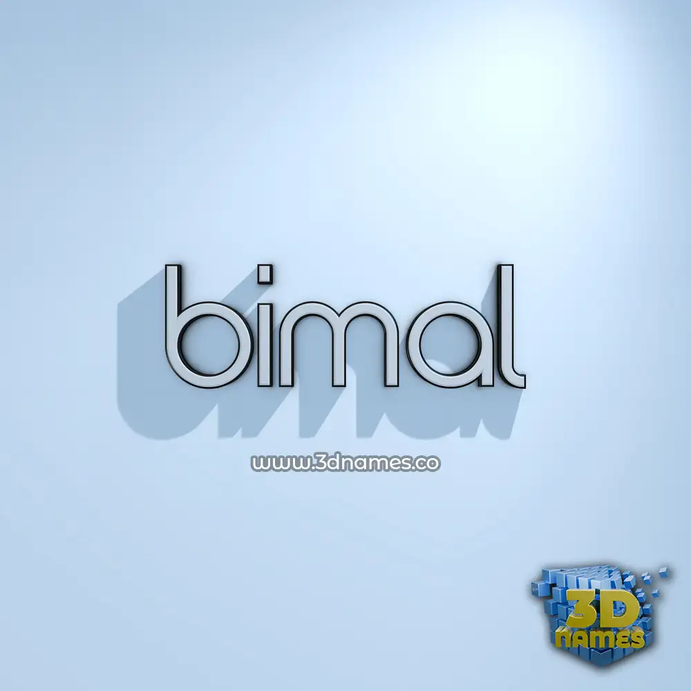 bimal in White Logo Cold style - 3D name wallpaper
