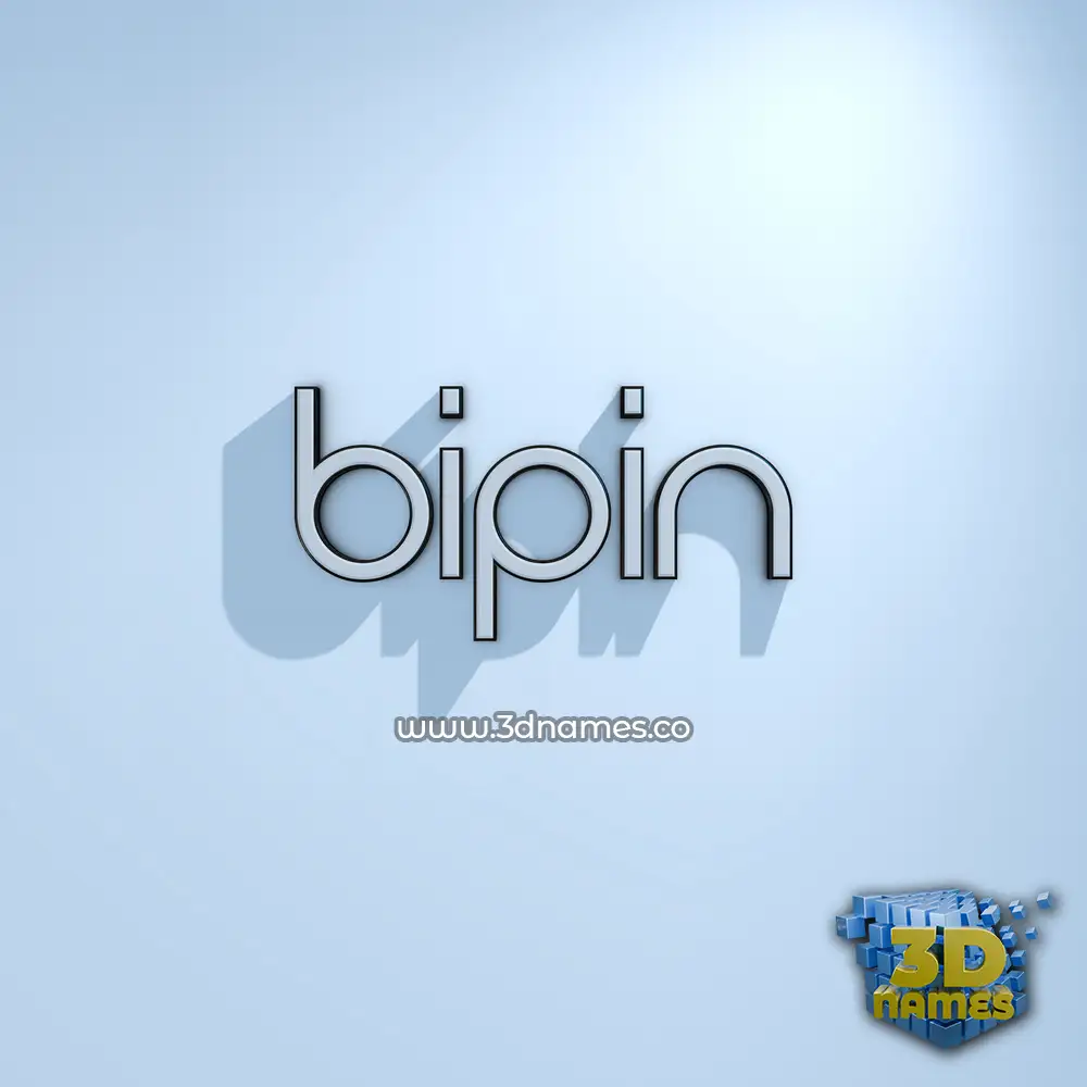bipin in White Logo Cold style - 3D name wallpaper