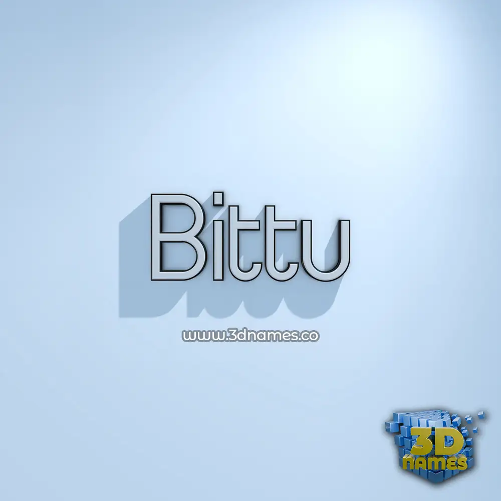 bittu in White Logo Cold style - 3D name wallpaper