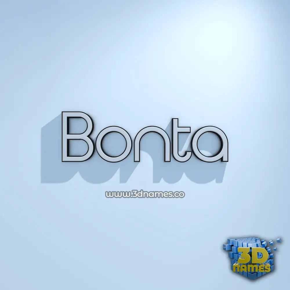 bonta in White Logo Cold style - 3D name wallpaper