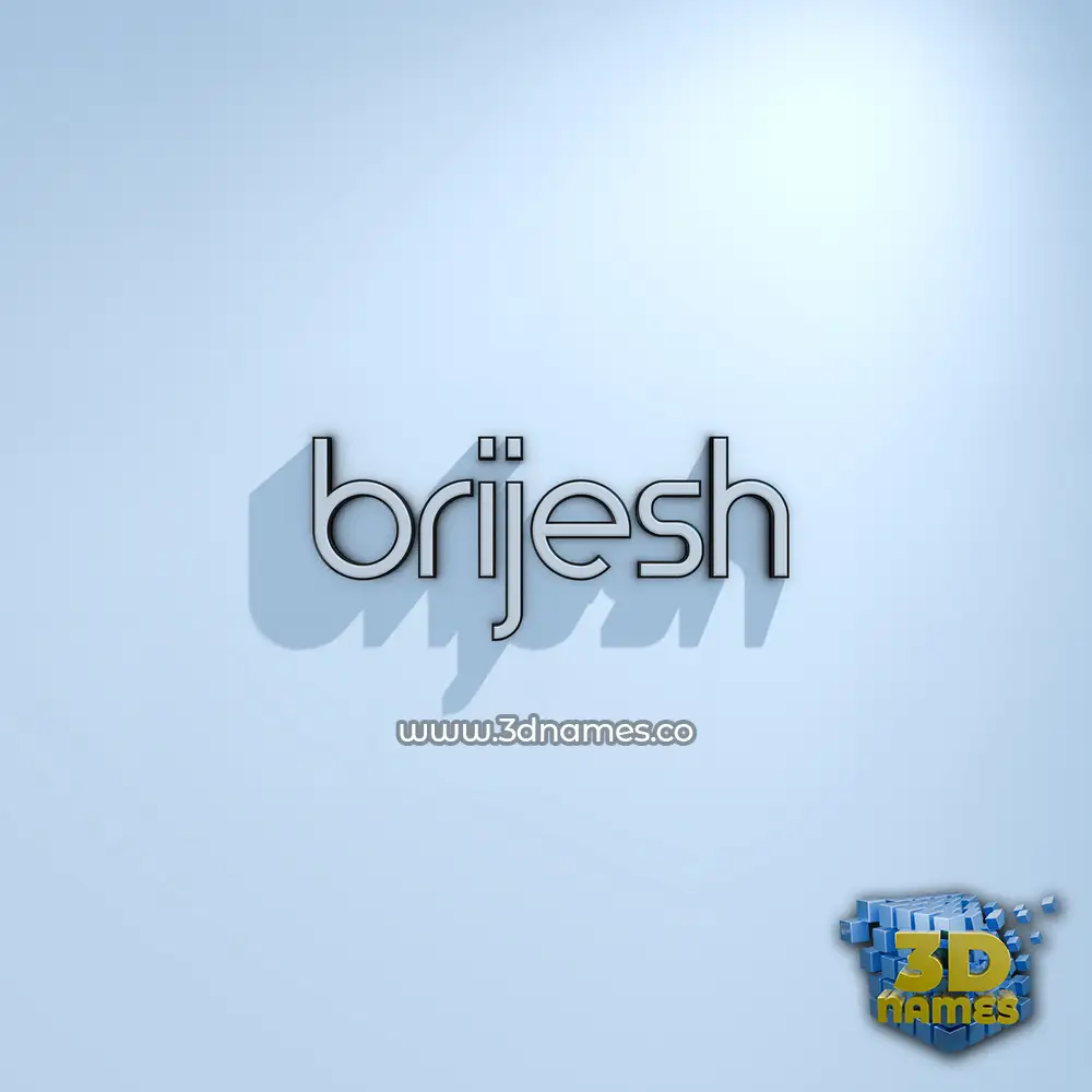 brijesh in White Logo Cold style - 3D name wallpaper