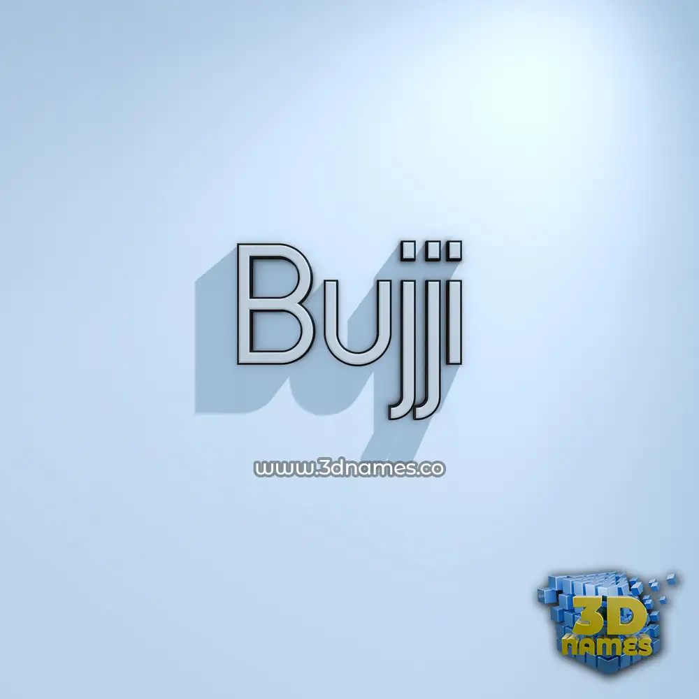 bujji in White Logo Cold style - 3D name wallpaper