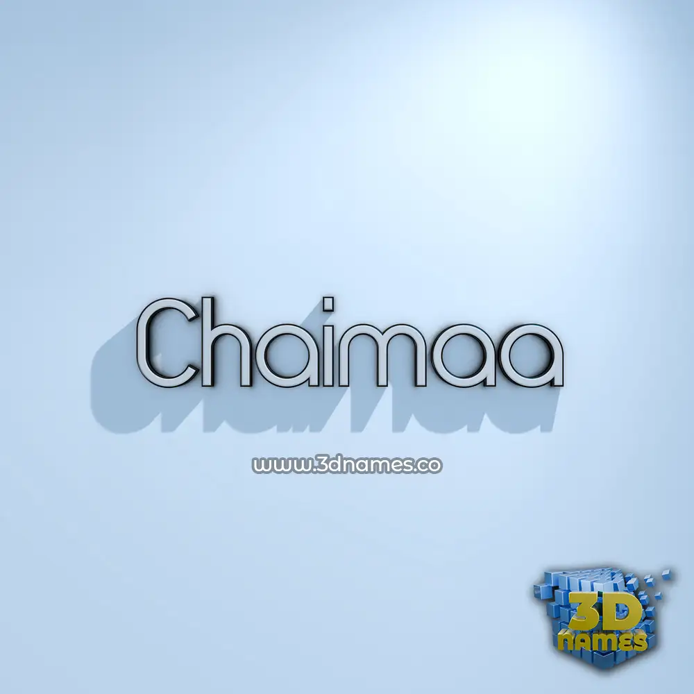 chaimaa in White Logo Cold style - 3D name wallpaper