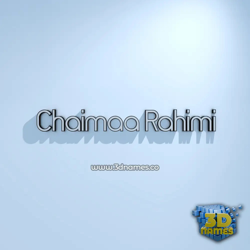 chaimaa rahimi in White Logo Cold style - 3D name wallpaper