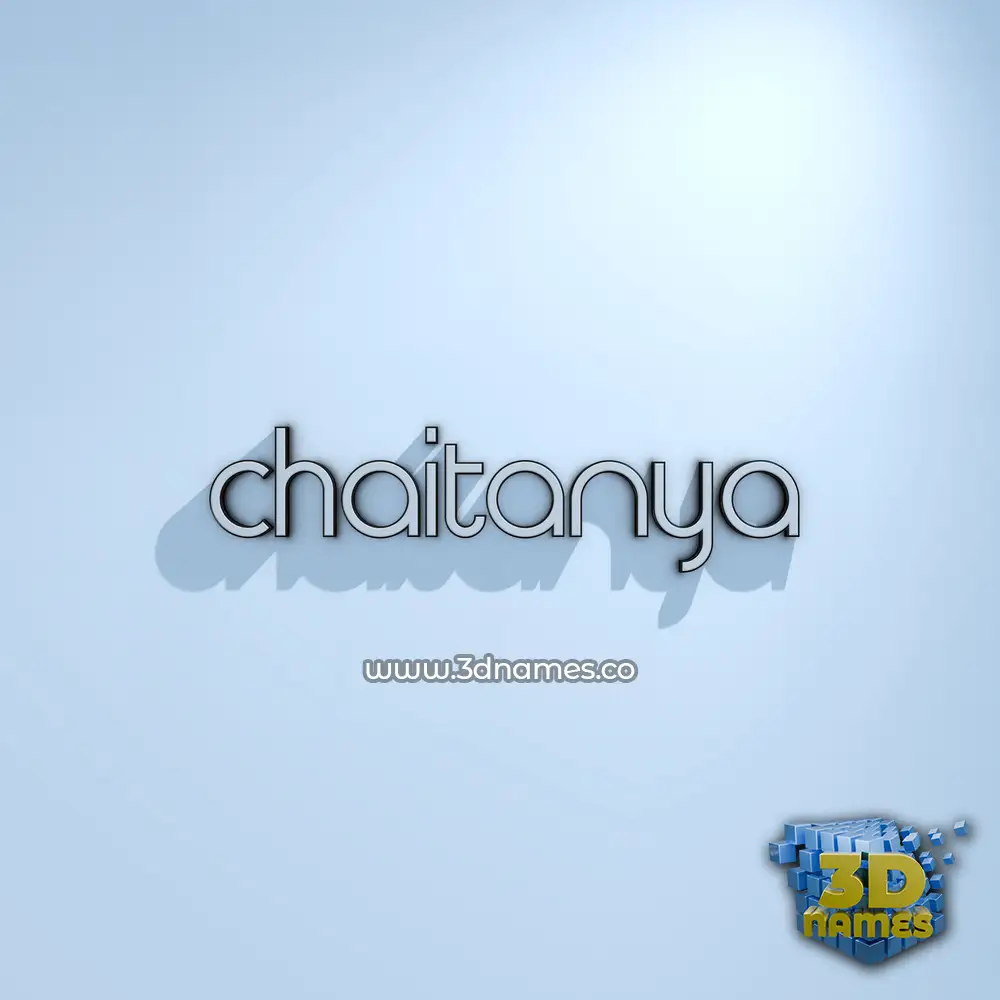 chaitanya in White Logo Cold style - 3D name wallpaper