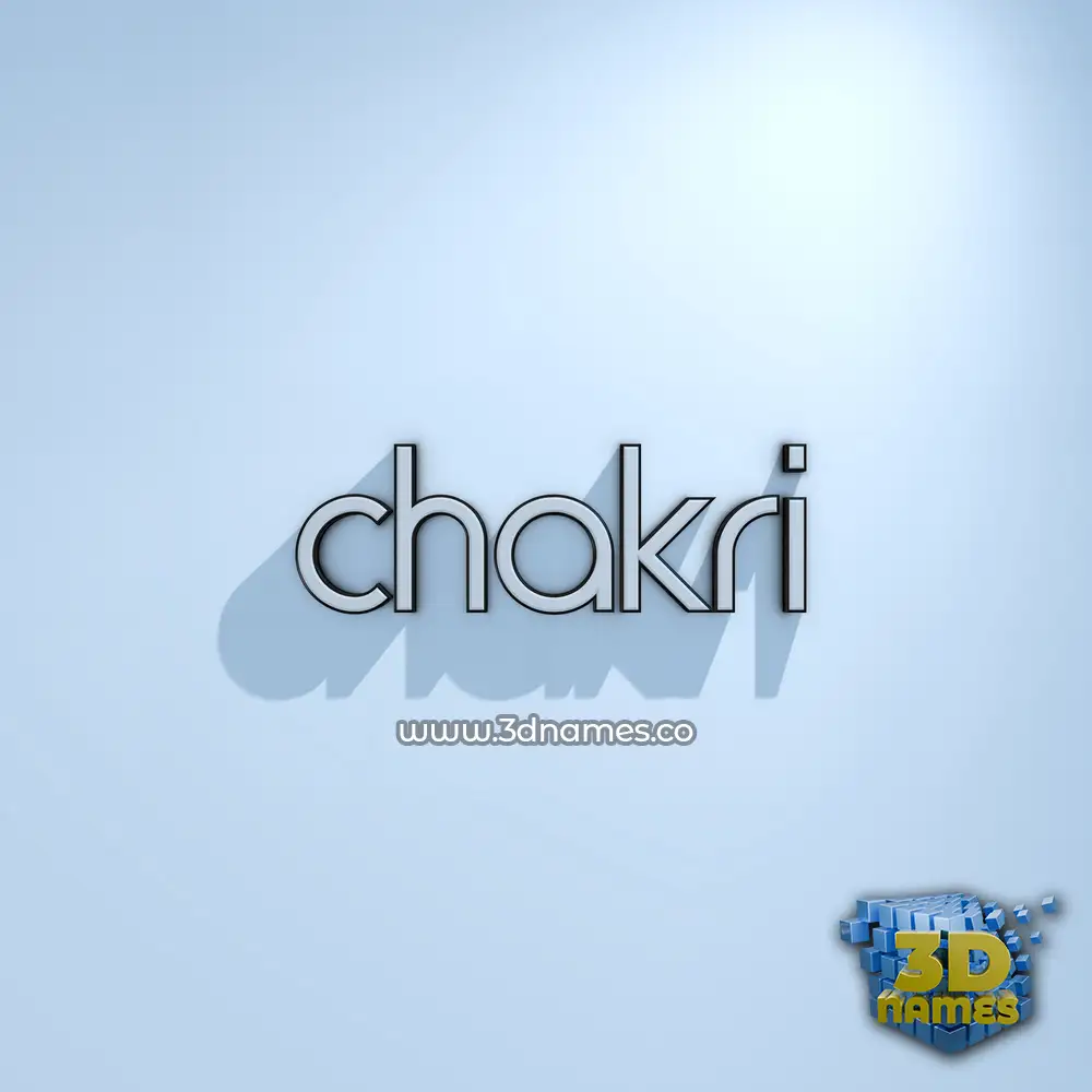 chakri in White Logo Cold style - 3D name wallpaper