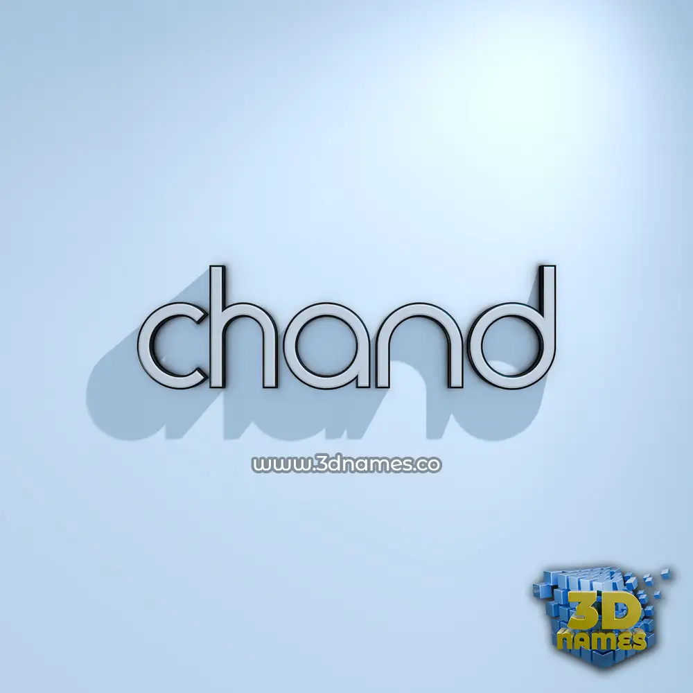 chand in White Logo Cold style - 3D name wallpaper