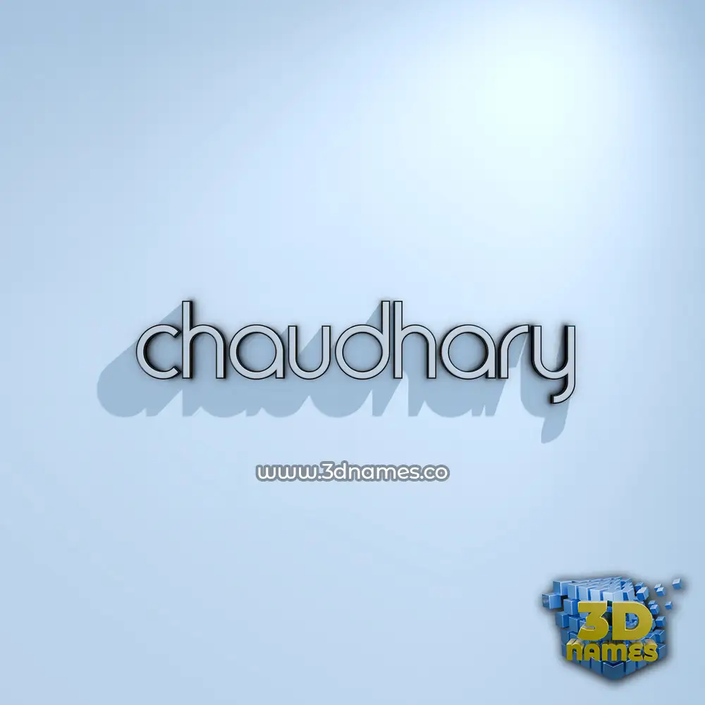 chaudhary in White Logo Cold style - 3D name wallpaper