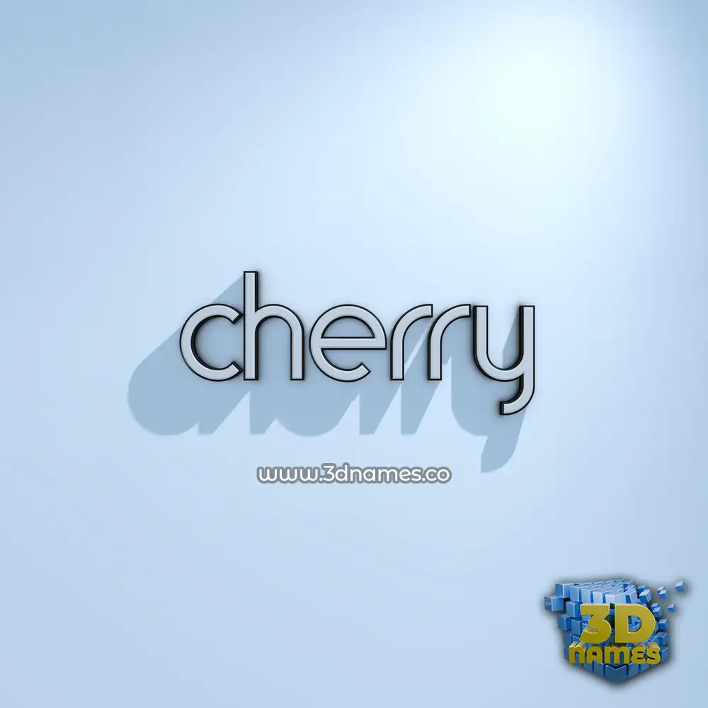 cherry in White Logo Cold style - 3D name wallpaper